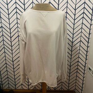 Sweaty Betty White Long Sleeve Top Low Back
